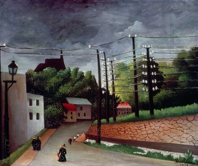Näkymä Malakoffille, Hauts-de-Seine tekijältä Henri J.F. Rousseau