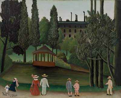 Näkymä Montsouris Parkista, kioskista, luultavasti 1908-1910 tekijältä Henri J.F. 1844 1910 Rousseau