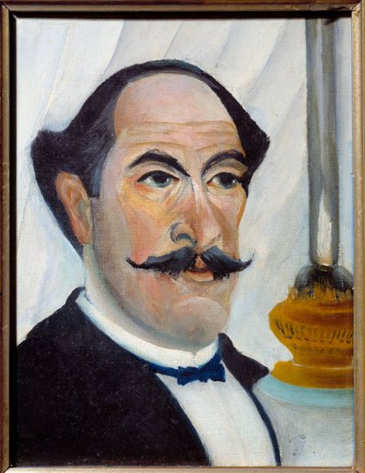 Henri Rousseau dit Le Douanier Rousseaun omakuva lamppumaalauksella tekijältä Henri J.F. Rousseau
