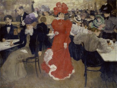 Café dHarcourtissa Pariisissa tekijältä Henri Jacques Edouard Evenepoel