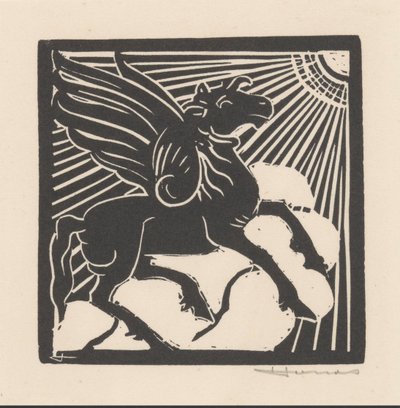 siivekäs hevonen tekijältä Henri Jonas (signed by artist)