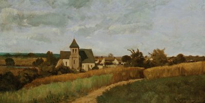 Kylä sadonkorjuun aikaan tekijältä Henri Joseph Harpignies