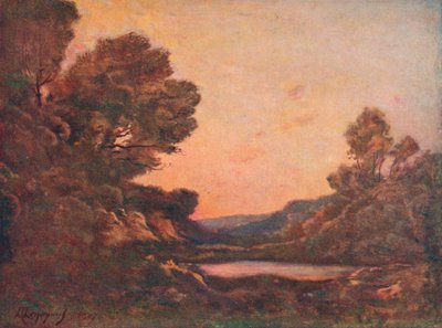 Auringonlasku, 1907 tekijältä Henri Joseph Harpignies