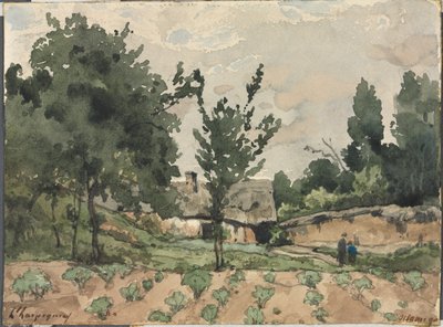 Maisema maalaistalon kanssa, 1892. tekijältä Henri Joseph Harpignies