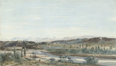 Maisema jokilaaksossa Etelä-Ranskassa tekijältä Henri Joseph Harpignies
