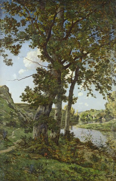 Chateau-Renardin tammet, 1875 tekijältä Henri Joseph Harpignies