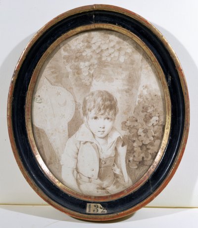 Honore de Balzac (1799-1850) kuusivuotias, 1805 (kynä ja muste ja pesu paperille) tekijältä Henri Joseph Hesse