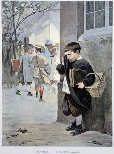 Maltillisesti - Geoffroyn akvarelli elokuvassa "" Le Figaro Illustré"", toukokuu 1901 tekijältä Henri Jules Jean Geoffroy