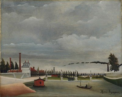 Näkymä kävelysillalle Passyssa, 1890-1891. tekijältä Henri Julien Félix Rousseau