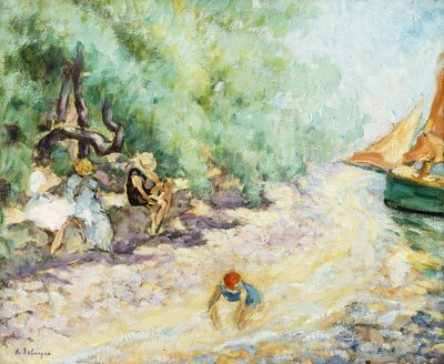 Uimarit joen varrella; Uimarit joen rannalla, tekijältä Henri Lebasque