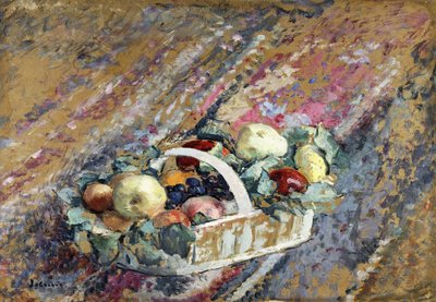 Asetelma hedelmäkorin kanssa; Nature Morte au Panier de Fruits, tekijältä Henri Lebasque