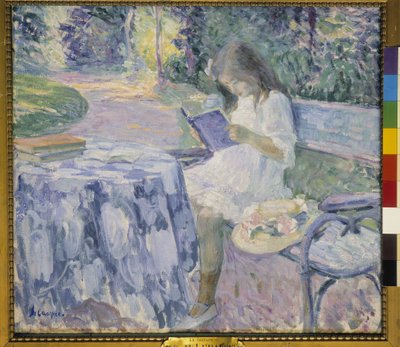 Lukija (öljy kankaalle) tekijältä Henri Lebasque