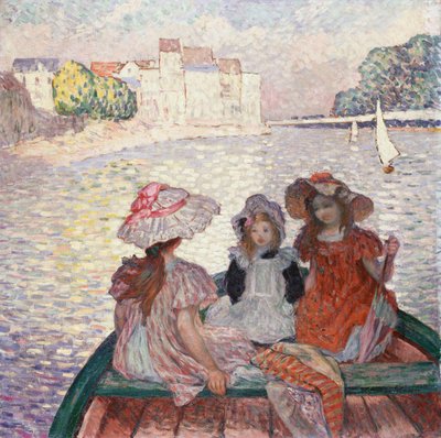 Kolme tyttöä veneessä tekijältä Henri Lebasque