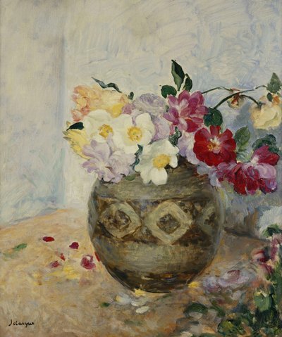 Kukkien maljakko; Maljakko kukkia, tekijältä Henri Lebasque