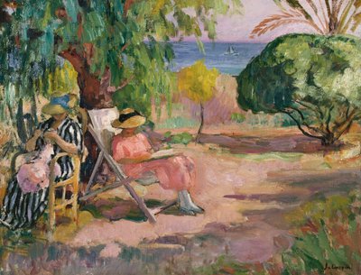 Naisten ompelu (öljy kankaalle) tekijältä Henri Lebasque