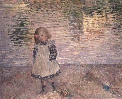 Nuori tyttö rannalla tekijältä Henri Lebasque