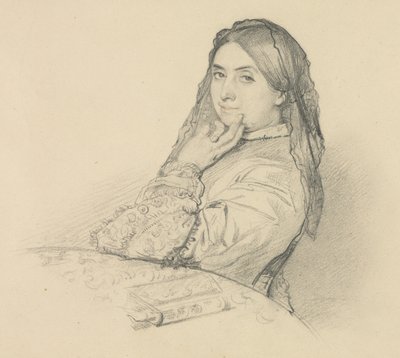 Hänen äitinsä muotokuva, 1851. tekijältä Henri Lehmann