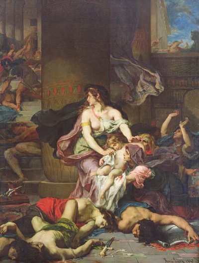 Joash pelastettiin kuninkaallisen perheen joukkomurhasta, 1867 tekijältä Henri Leopold Levy
