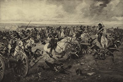 Waterloon taistelu, 1815 (kaiverrus) tekijältä Henri Louis Dupray