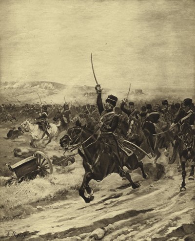 Kevyen prikaatin panos, Balaclavan taistelu, 1854 (syväpaino) tekijältä Henri Louis Dupray