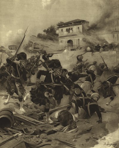 Relief of Lucknow, 1858 (syväpaino) tekijältä Henri Louis Dupray