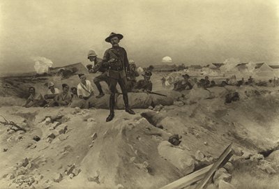 Mafekingin piiritys, 1900 (kaiverrus) tekijältä Henri Louis Dupray