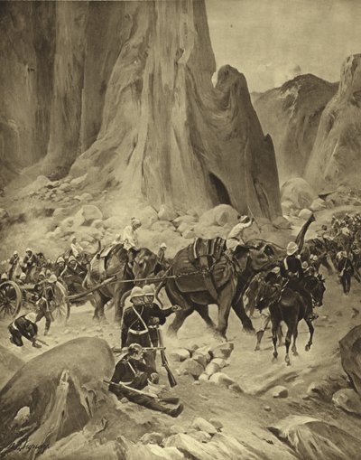 Abessinian sota, 1868 (syväpaino) tekijältä Henri Louis Dupray