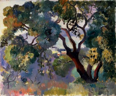 "Maisema Saint-Tropezissa", 1905. tekijältä Henri Manguin