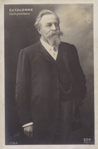 Edouard Colonne, ranskalainen kapellimestari ja viulisti (1838-1910) (s/w-kuva) tekijältä Henri Manuel