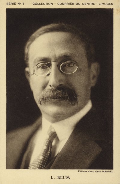 Leon Blum, noin 1930-luku (s/w-kuva). tekijältä Henri Manuel