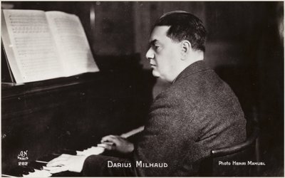 Darius Milhaudin muotokuva (s/w-valokuva) tekijältä Henri Manuel