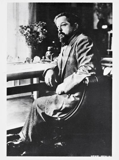 Ranskalaisen säveltäjän ja pianistin Claude Debussyn muotokuva (Saint-Germain-en-Laye tekijältä Henri Manuel