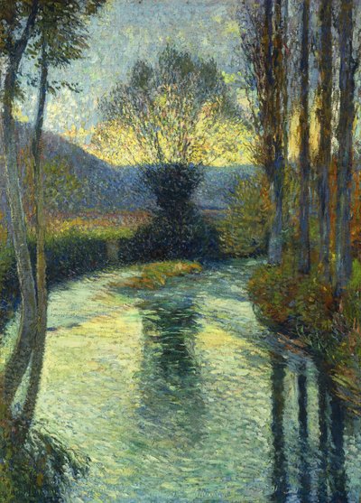 Joen rannat; Au Bord de la Riviere, tekijältä Henri Martin
