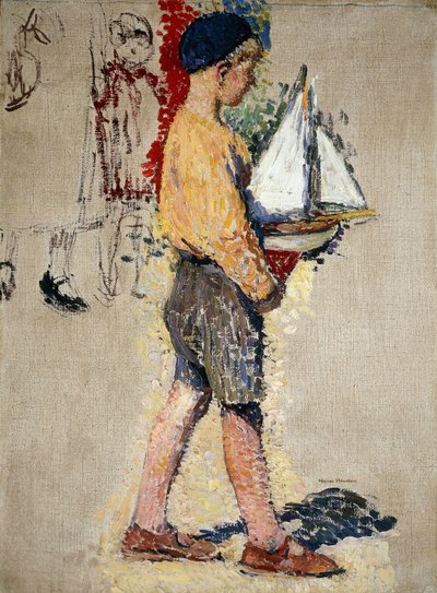 Poika veneen kanssa; Poika veneellä, tekijältä Henri Martin