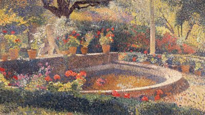 Keskilampi Marquayrol Parkissa (öljy kankaalle) tekijältä Henri Martin