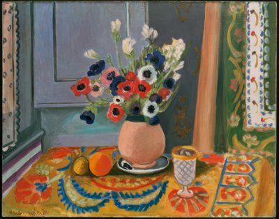 Anemoneja saviastian maljakossa tekijältä Henri Matisse