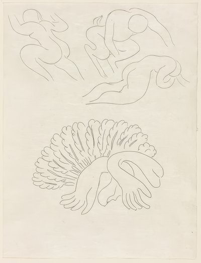 Autre Eventail, de Mademoiselle Mallarmé, levy 21 teoksesta Poesies de Mallarmé. tekijältä Henri Matisse