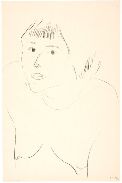 Alastoman naisen rintakuva tekijältä Henri Matisse