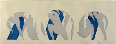 Tanssi, harmaa, sininen, valkoinen tekijältä Henri Matisse