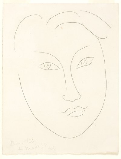 Nuoren pojan kasvot tekijältä Henri Matisse