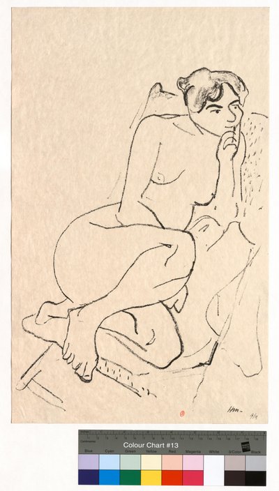 Mietteliäs hahmo taittotuolissa tekijältä Henri Matisse