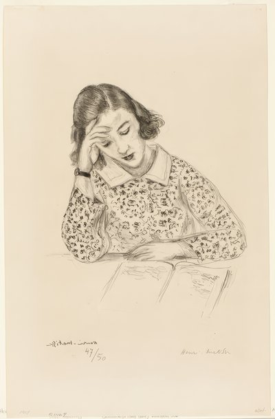 Tyttö lukee tekijältä Henri Matisse