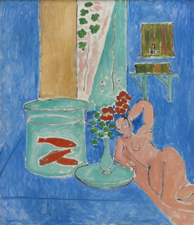 Kultakala ja veistos tekijältä Henri Matisse