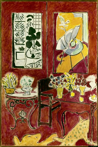 Grand interieur rouge 1948 (öljy kankaalle) tekijältä Henri Matisse