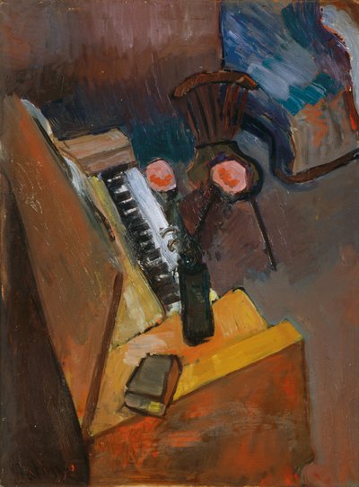 Harmoniumin sisustus, noin 1900 (öljy kartongille) tekijältä Henri Matisse