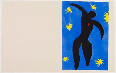 Icare, n.1943 (pokkari painettu värimusteella velletille paperille). tekijältä Henri Matisse