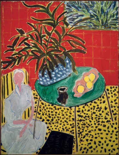 Sisustus mustalla saniaisella tekijältä Henri Matisse