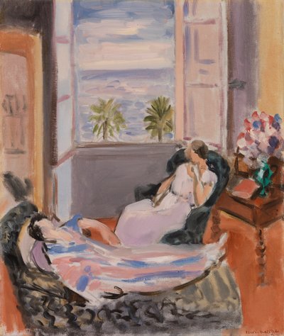 Sisätilojen kaksi hahmoa, avoin ikkuna tekijältä Henri Matisse