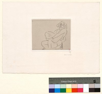 Nuori nainen pitelemässä vasenta polveaan tekijältä Henri Matisse