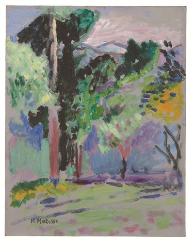 Maisema Colliouresta, noin 1905-1906 (öljy paneelille). tekijältä Henri Matisse